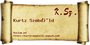 Kurtz Szebáld névjegykártya